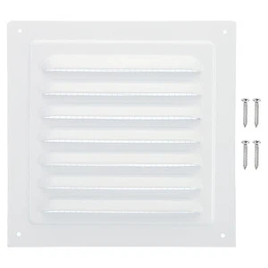 6" x 6" Aluminum Gable Vent Exterior Wall Outlet Vent Cover HVAC Air Grille - Picture 1 of 7