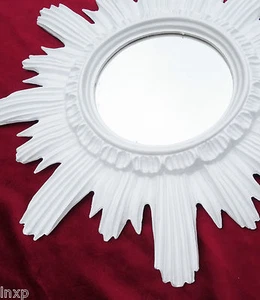 BAROCK ANTIK WANDSPIEGEL SONNE IN WEIß 42x42 CM RUND RUNDER REPRO SPIEGEL SUN 12 - Bild 1 von 34