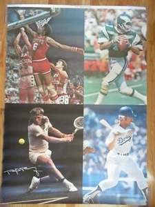 Ultra Rare SPORTS ILLUSTRATED 91105 Wall Hanging Poster JULIUS ERVING BJORN BORG - Picture 1 of 12