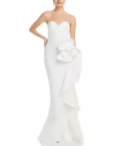 Chiara Boni La Petite Robe Ethane Rosette Gown $1295 Size 44IT # 3A 2561 Blm - Picture 1 of 10