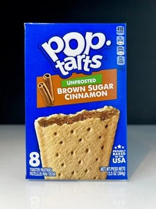 ⚫️ New Discontinued Limited Pop Tarts Unfrosted Brown Sugar Cinnamon Box (8ct) - Picture 1 of 2