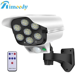 Solar Fake Dummy Kamera Überwachungskamera Attrappe Alarmanlage 77LED Laterne DE - Bild 1 von 14