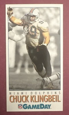 1992 GameDay Football Card #15 Chuck Klingbeil RC - Image 1 of 2