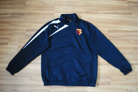 WATFORD ENGLAND PUMA TRAINING FOOTBALL TOP JACKET SIZE MENS MEDIUM ADULT BLACK Cover