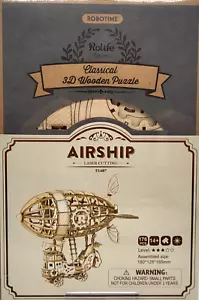 Robotime 3D Wooden Puzzle - Airship - TG407 DIY Tsukurundesu Rolife - NEW - Picture 1 of 3