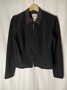 Nina Piccalino Black Short Zip-Up Jacket, Size 6, Chest 36in. Length 19.5in. - Picture 1 of 5
