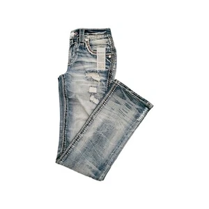 BRAND NEW Rock Revival Fincher Slim Boot Jeans Men 28 X 34 Fast Shipping - Picture 1 of 5