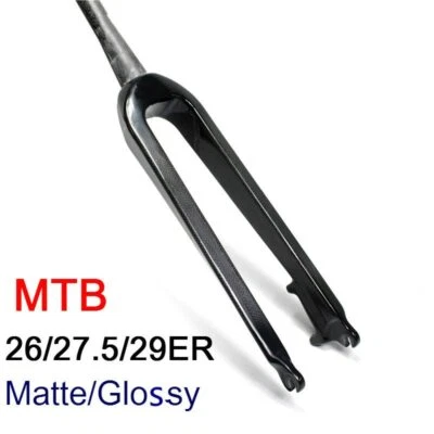 29/27.5/26 Inch Carbon Fiber MTB Bicycle Front Fork Mountain Bike 1-1/8" Forks - Image 1 of 4
