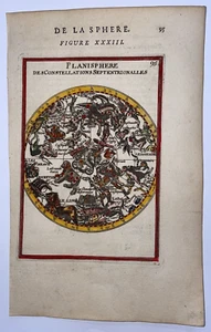 CELESTIAL MAP 1683 ALAIN MANESSON MALLET NICE ANTIQUE MAP FRENCH EDITION - Picture 1 of 3