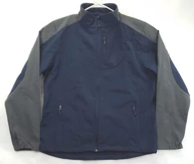 Chaqueta Diamante Negra Hombres 2XL Azul Gris Elastizada Bolsillos con Cremallera Cuello Simulado Cremallera Completa Foto 1 de 4