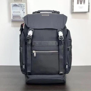 TUMI ALPHA BRAVO Expedition Flap Backpack Black Nylon Outlet products Business - Picture 1 of 10