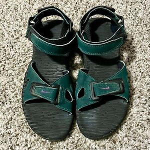 Vintage Nike Men Air Deschutz Sandals Size 7 Green Black Hiking Beach Sandal