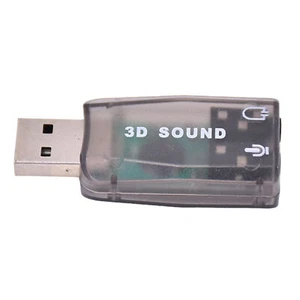 USB 2.0 Sound Card External 5.1 Channel 3D Mic Speaker Virtual Audio PC Adapter - Picture 1 of 11