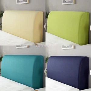 Simple Headboard Slipcover Protector Stretch Dustproof Cover for Bedroom Decor - Picture 1 of 16