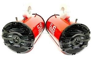 Altavoces de torre Kenwood 600 vatios rojo brillante marino wakeboard SJS Dezign - Imagen 1 de 11
