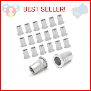 50PCS M5 Stainless Steel Threaded Insert Rivet Nut, M5-0.8mm Rivnuts Flat Head R - Picture 1 of 2