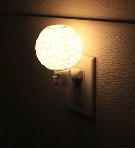 Ceramic Plug-in Night Light Home Decor Birthday Housewarming Good Sleep Safe~USA - Picture 1 of 2