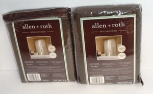 ALLEN & ROTH WILLIAMSTON 2 ROD POCKET PANELS #0278778 COCOA SIZE 52 X 84 INCH - Picture 1 of 3