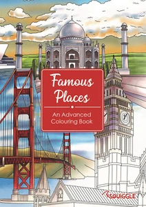 Adulte A4 Avancée Coloriage Livre Monde Monuments Famous Lieux Stress Soulagment - Picture 1 of 6