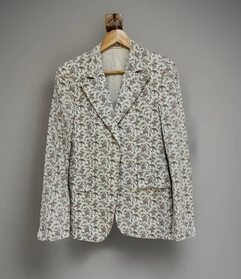 Vintage MIU MIU Men's Rare 00's All Over Floral Print Slim Fit Blazer Jacket 48 — 第 1/4 张图片