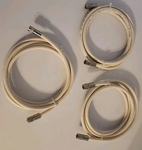 6 Fuß RG6 Koaxial-Koaxialkabel SAT CATV-Antenne HDTV WEISS. 3 Stück mit je 6 Füßen. - Bild 1 von 4