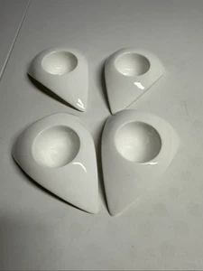 VINTAGE PAUSA EIERBECHER WEISS KERAMIK 4er SET Siehe Beschreibung - Bild 1 von 6