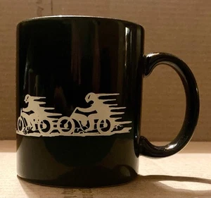 TAZA/TAZA DE CAFÉ LANGLITZ CUERO RARO VINTAGE AÑOS 80 CERÁMICA NEGRA LOGOTIPO CLÁSICO - Imagen 1 de 6