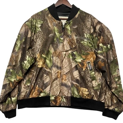 VTG Whitewater Outdoor Realtree Scent Blocker Camouflage Bomber Jacket Men's L - Image 1 of 4