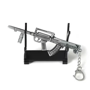 12CM PUBG Battlegrouds Alloy Gun Model Keychain Gun Pendant Keyring Collection - Foto 1 di 21
