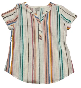 VAN HEUSEN Women’s top shirt striped NWT Size XS/TP - Picture 1 of 7
