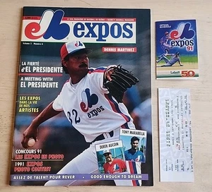 Montreal Expos Scorecard Sept 3 1991 Olympic Stadium Braves Marked With Stub B27 - Picture 1 of 6
