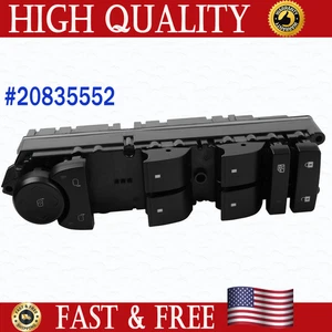#20835552 Left Driver Window Switch Panel Control For 07-14 Chevy GMC Cadillac - Picture 1 of 18