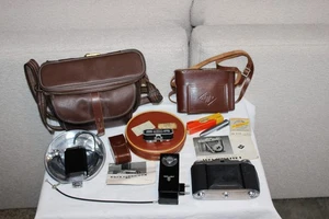 Cámara plegable AGFA ISOLETTE de colección de los años 50 f4,5 lente de 35 mm con accesorios télex - Imagen 1 de 24