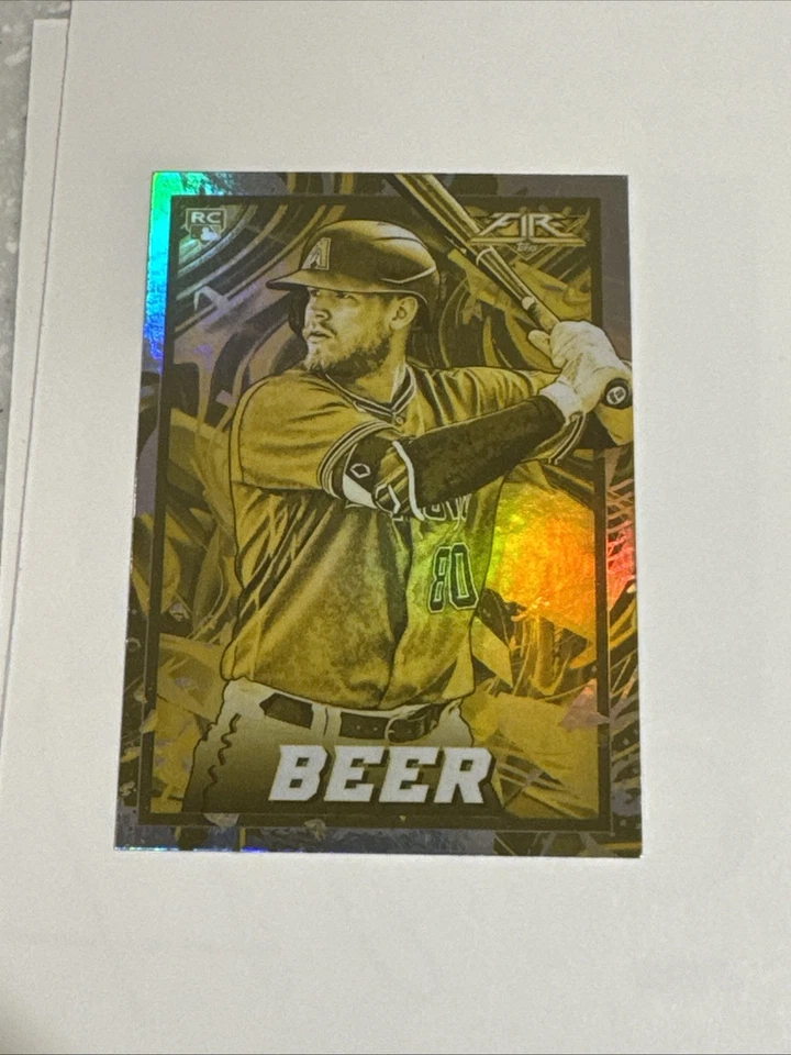 Seth Beer 2022 Topps Fire RC #39 Gold Minted Rookie Refractor SP - Image 1 of 2