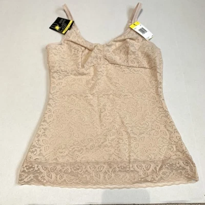 Cami de palo de rosa Bali de encaje N moldeador liso para mujer talla mediana nueva con etiquetas Foto 1 de 4