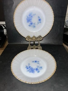 Set of 2 Termocrisa Mexico Vintage Milk Glass Fluted Edge 7.5” Bowls - Picture 1 of 7