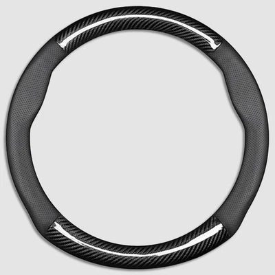 Für Volkswagen Jetta 2005 - 2011 Lenkradbezug Kohlefaser Lenkradhülle SCHWARZ - Bild 1 von 4