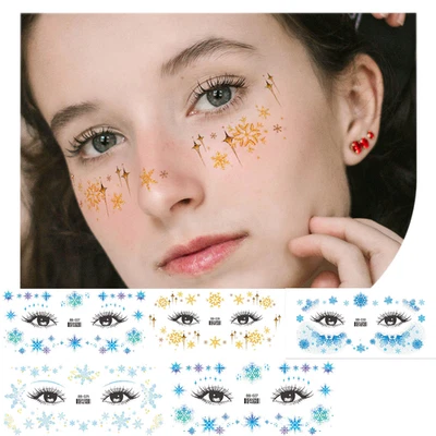 Christmas Temporary Face Tattoos Makeup Kit (5 Pack), Christmas-Themed Makeup - Image 1 of 4