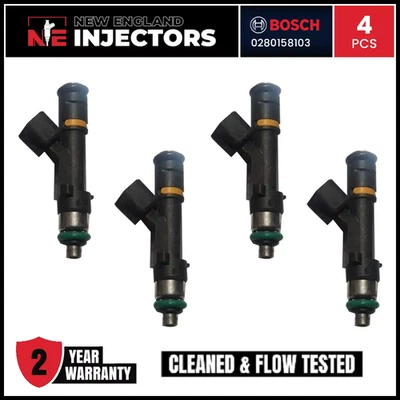 Set of 4 Reman OEM Bosch 0280158103 Fuel Injectors 06-12 Mazda 5 3 Mx-5 Miata - Image 1 of 4