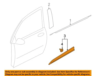 MITSUBISHI OEM 14-19 Outlander PHEV moldura exterior - moldura inferior 5727A483 Foto 1 de 2