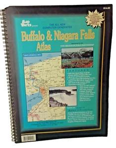 Mapas ATLAS encuadernados en espiral de Buffalo y Cataratas del Niágara en muy buena condición limpios de colección envío gratuito - Imagen 1 de 15