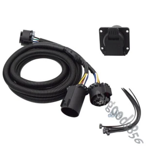 7 Pin Trailer Wiring Harness Extension Connectors Truck Bed 7 Way RV Wiring Plug - Foto 1 di 10