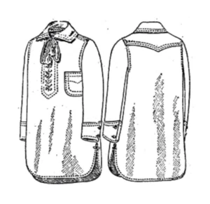 Past Patterns 0566 - Mid 1890s Mens Yachting Shirt Sewing Pattern 16 inch Neck - Picture 1 of 2