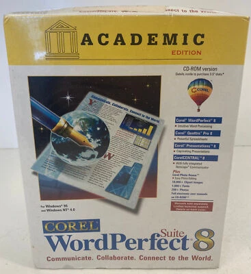 Corel WordPerfect Suite 8 PC For Windows 95/NT 4.0  CD-ROM Brand New Sealed - Image 1 of 4