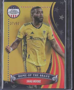 Shaq Moore 2024 Topps Chrome MLS The Brave Gold Refractor #BR-13 /50 - Picture 1 of 2