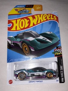 Hot Wheels 2024 Teal Green Group C Fantasy #74, Hot Wheels Race Day 1/10 - Picture 1 of 2