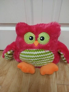Dan Dee Collectors Choice Pink Owl Striped Stuffed Plush Snuggle Pillow Toy - Picture 1 of 3