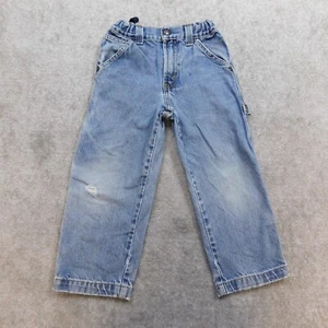 Vintage Levi Strauss Carpenter Denim Kids 6 Blue Signature Knee Hole 20x17 - Picture 1 of 11