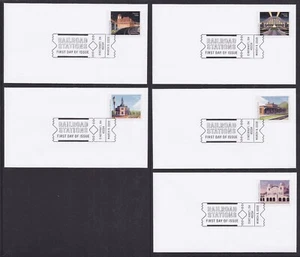 US 5758-5762 Railroad Stations (set of 5) BWP FDC 2023 - Picture 1 of 7