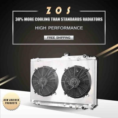 Radiator+Fan Shroud For Toyota Camry Lexus ES300 1992-1993 2 Row 3.0L V6 AT 34mm - Image 1 of 4